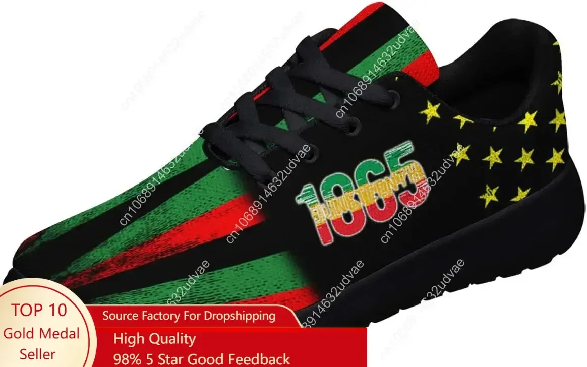 

Juneteenth Shoes Walking Tennis Shoes Mens Womens Fashion African Freedom Day Running Sneakers