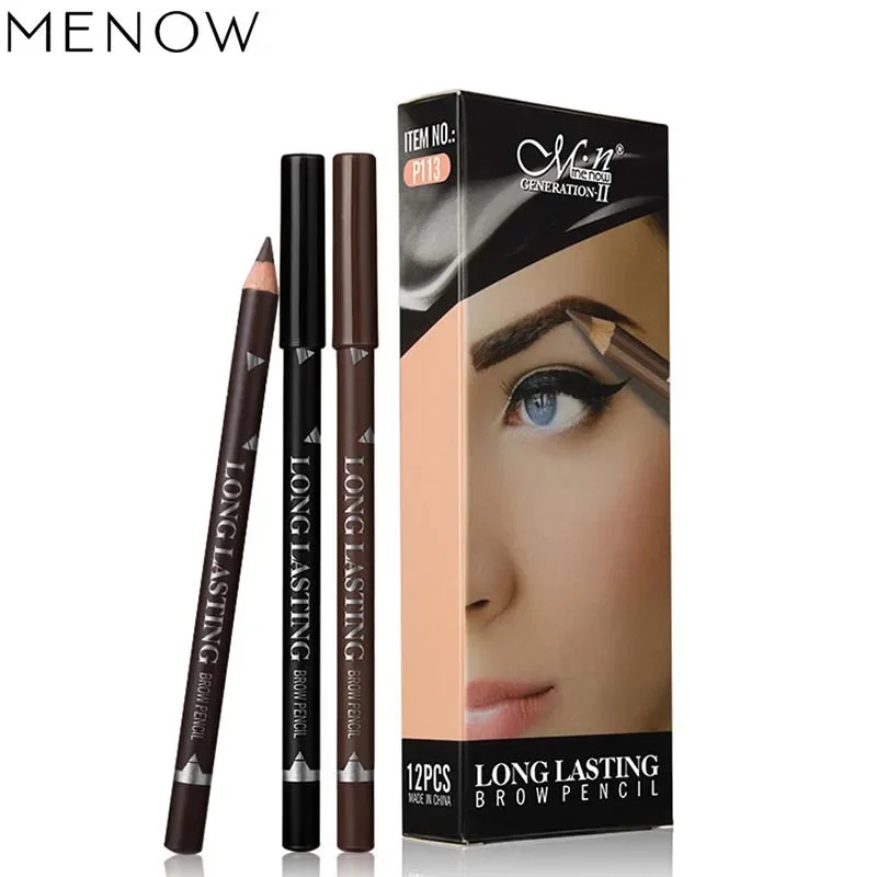 1Pcs Eye Brow Cosmetics Waterproof Long Lasting Easy to Wear Pigment Black Coffee Brown Cheap Eyebrow Eyeliner Makeup Pencil