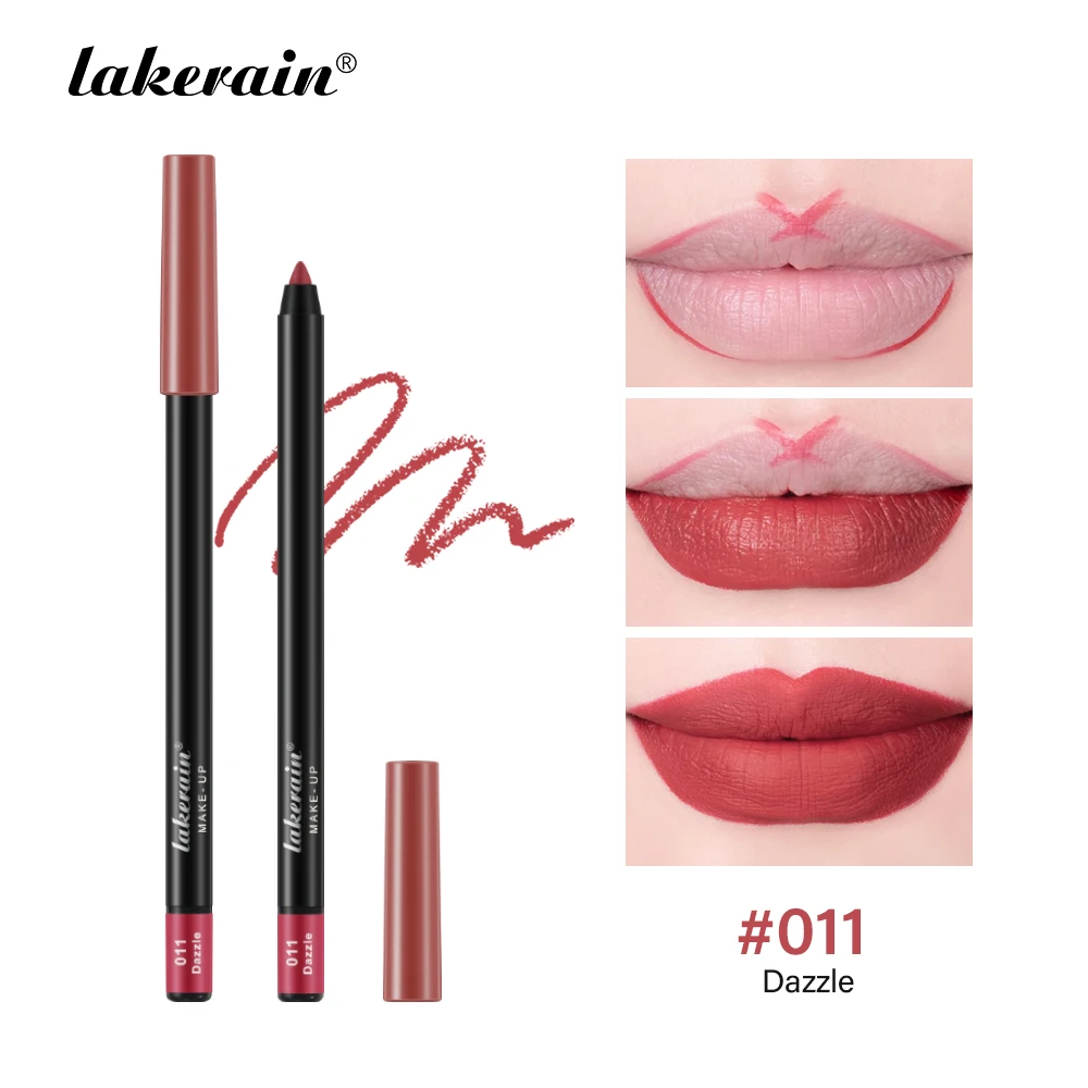 Lipliner Pencil Waterproof Matte Red Contour Tint Lipstick Long Lasting Non-stick Cup Moisturising Lips Makeup 12 Colors