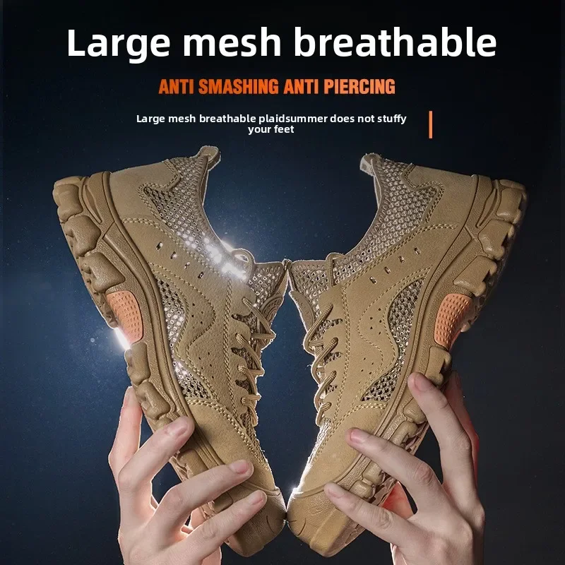 

Labor Insurance Shoes Summer Breathable Anti-smashing Anti-piercing Lightweight Deodorant and Wear-resistant Work Shoes