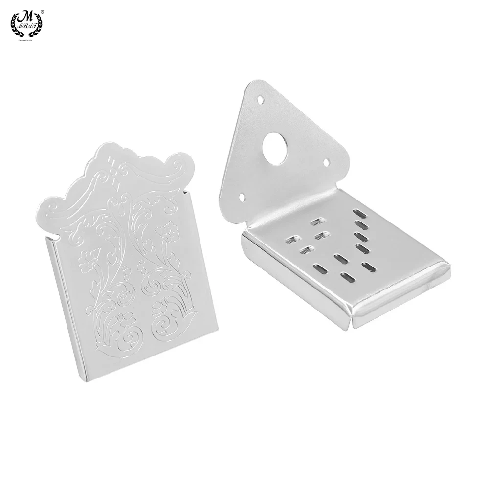 Mandolin Metal Stretcher Plate Silver Mandolin Tailpiece Bridge Chrome Plated Cigar Box Guitar Tailpiece