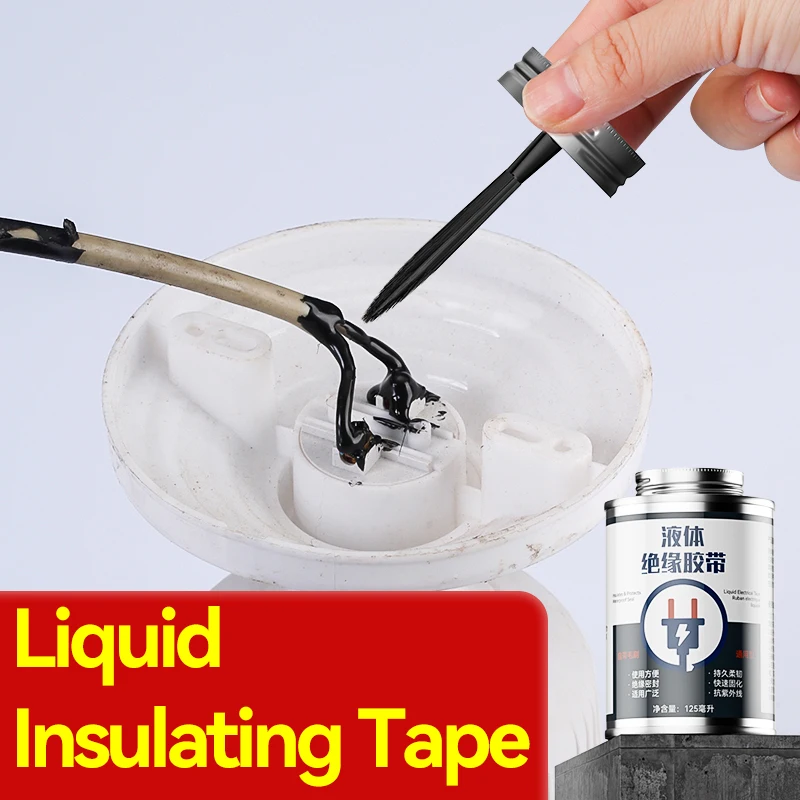 

125ml Liquid Electrical Tape Insulating Tape Rubber Electrical Wire Cable Coat Fix Line Glue Liquid Insulation Paste Sealant