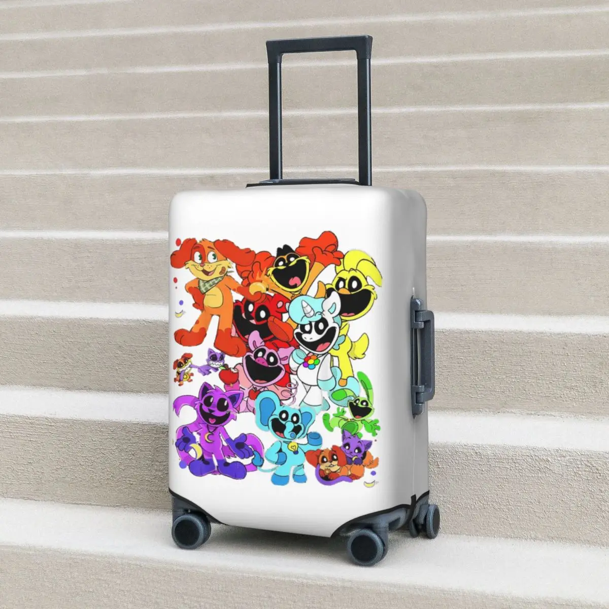 

Улыбающие животные, животные, чехол для чемодана, эластичные защитные чехлы для багажа для путешествий на 18-32 дюймов