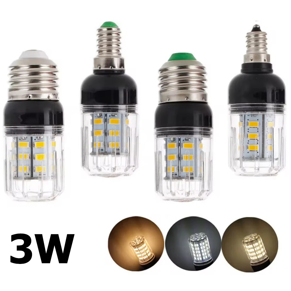 

E27 E14 LED Corn Bulbs 27LEDs 3W SMD5730 E12 E26 LED Lamp 110V 220V 12V 24V Cool/Warm/Neutral White Light for Home Decor