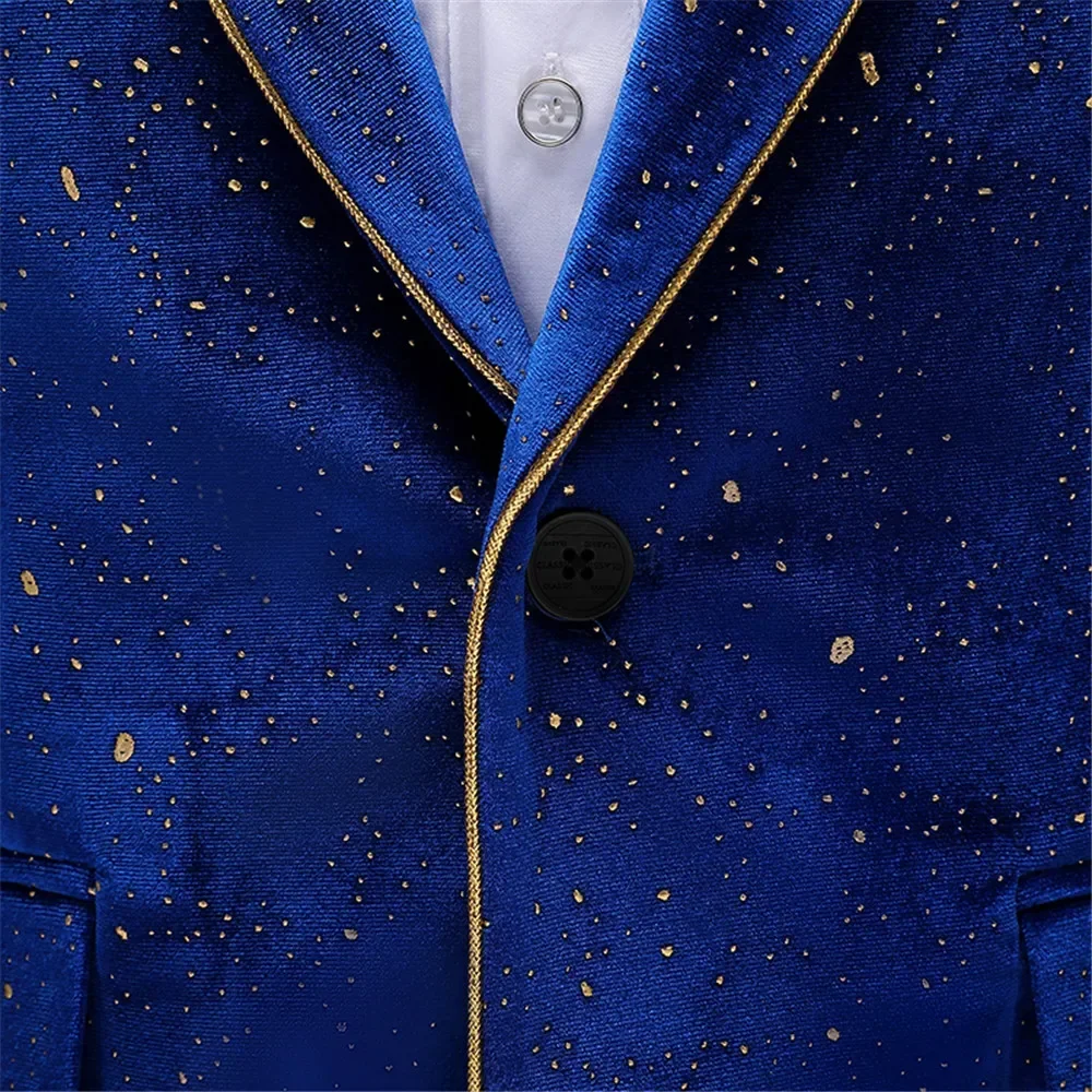 

Elegant Suits for Men Blue Blazer Jacket Starry Costume Homme Terno Masculino Men's Clothing Green Suits for Wedding