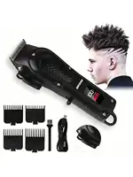 Cortadora de pelo y recortadora de barba recargable por USB profesional, inalámbrica, regalo ideal para hombres