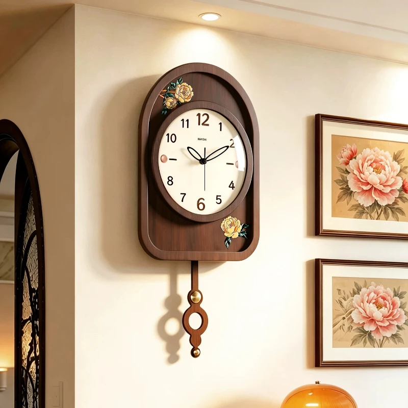 Nordic Aesthetic Wall Clocks Luxury Vintage Chinese Style Creative Wall Watch Design Modern Relogio De Parede Home Decoration