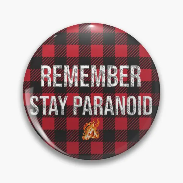 Mr Ballen Remember Stay Paranoid Appare  Soft Button Pin Cute Collar Badge Fashion Lapel Pin Clothes Hat Lover Jewelry Cartoon