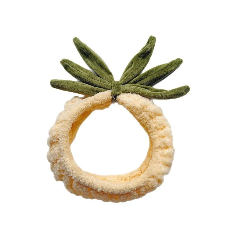 Diadema decorativa de peluche con cuerno para lavar la cara, toalla para el cabello