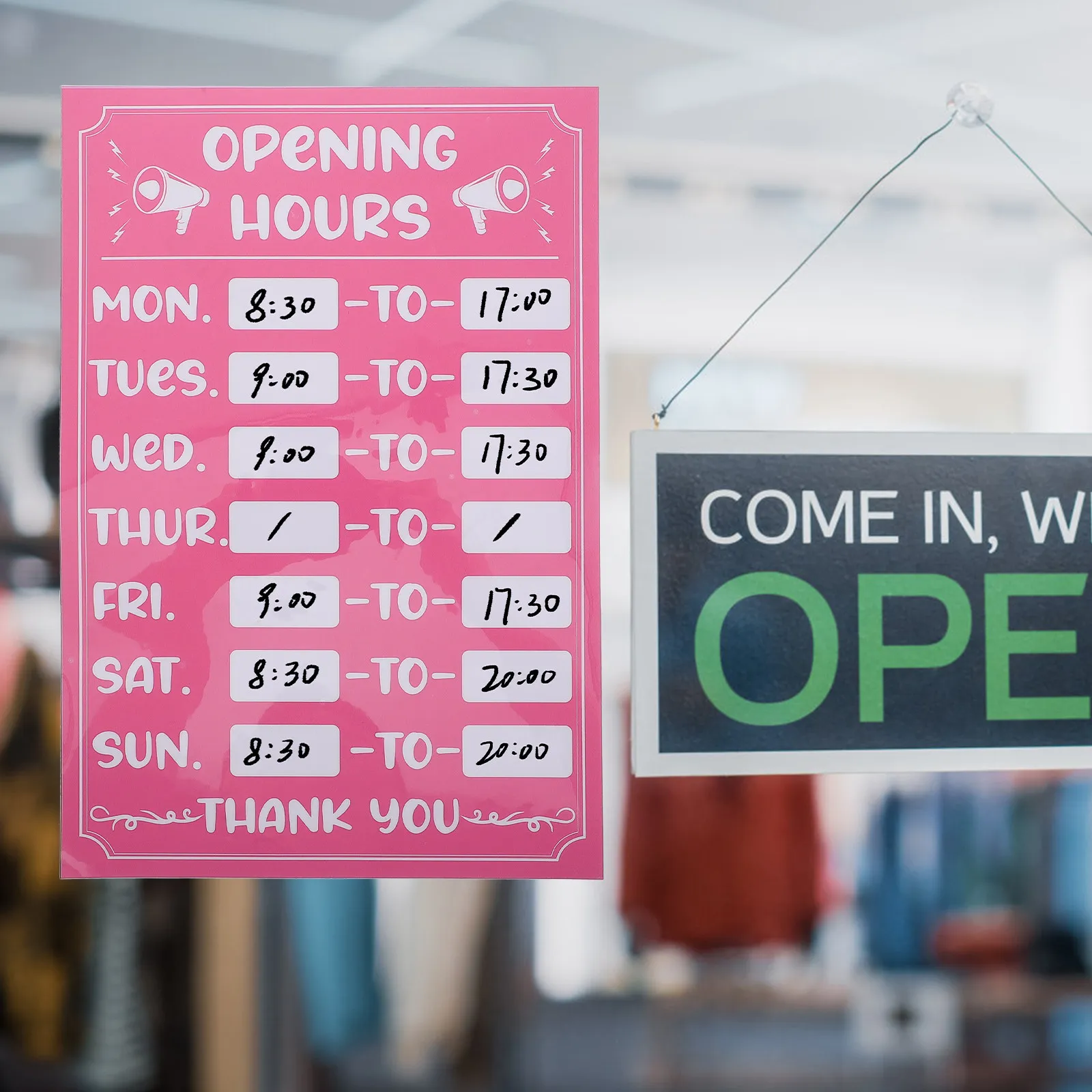Business Hours Stickers Rewritable Sunproof Waterproof Easy to Use for Multiple Occasions Business Hours Sign