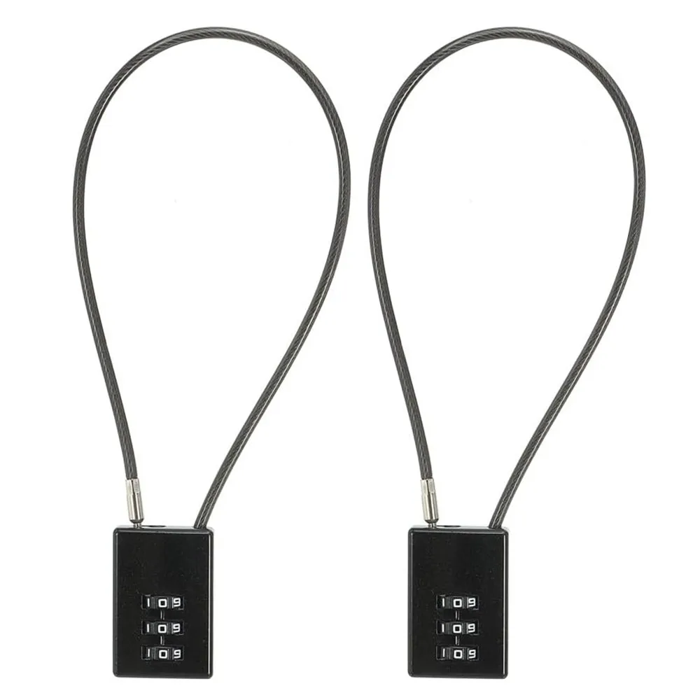 3 Digit Cable Combination Lock  Bold Cable for School Gym Locker,Helmet,Filing Cabinets,Toolbox,Luggage Suitcase image 6