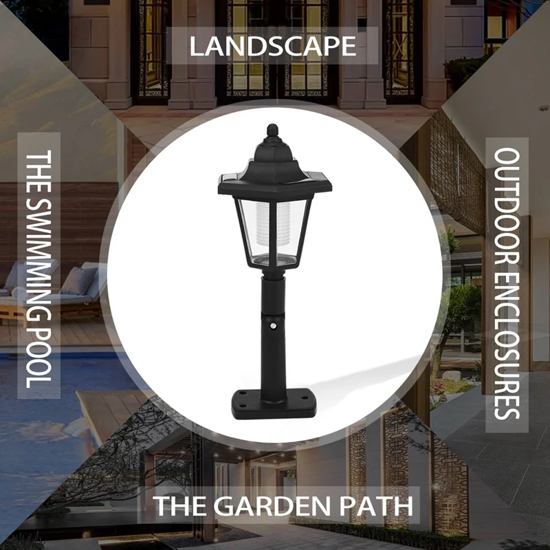 AA46 2 x solarbetriebene LED-Lampe für den Außenbereich, Gartenzaun, Wandlaterne, Licht, Lichtsensor