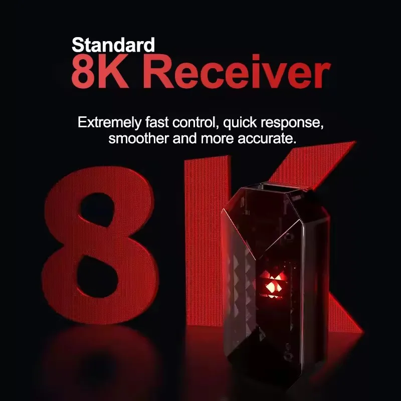 Mouse para jogos ATK VXE MAD R MAJOR 8K PAW3395/3950 Sensor Mouse sem fio de modo duplo Mouse ergonômico leve não poroso