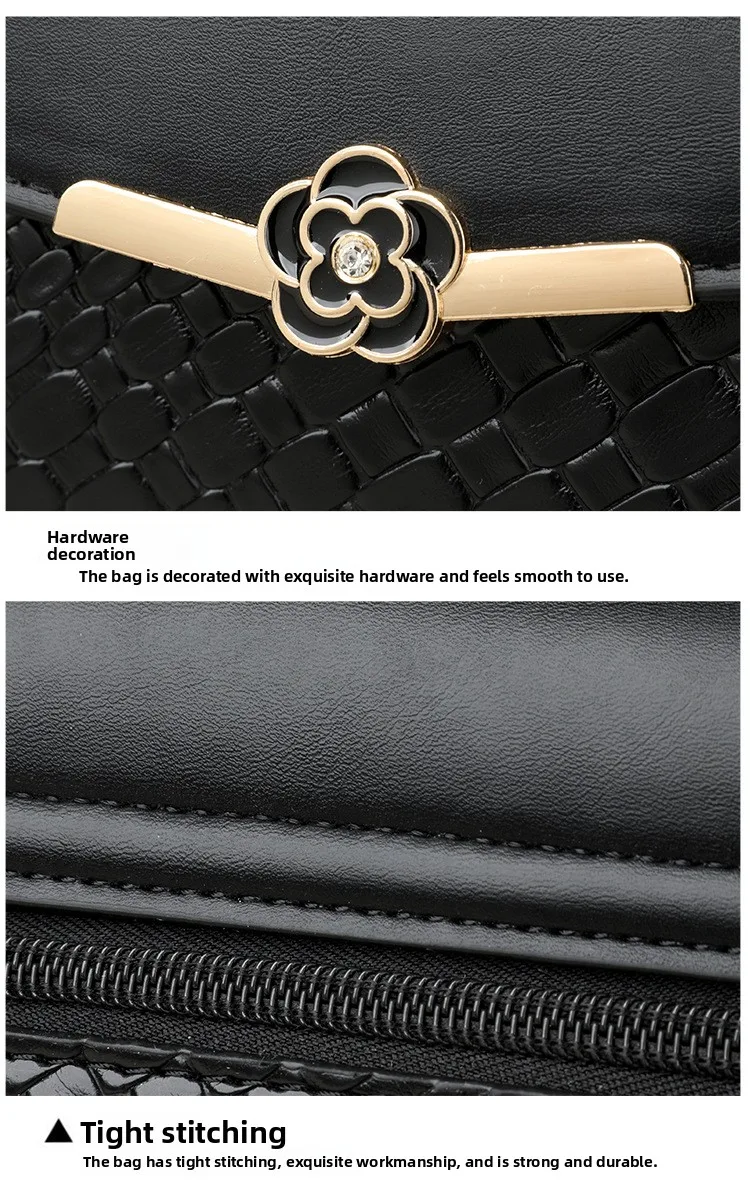 2025, neue Design-Damen-Umhängetasche, große Kapazität, echtes Leder, Textur, Telefon, Kosmetik, Geldbörse, stilvolle Umhängetasche für Damen – Detail 23