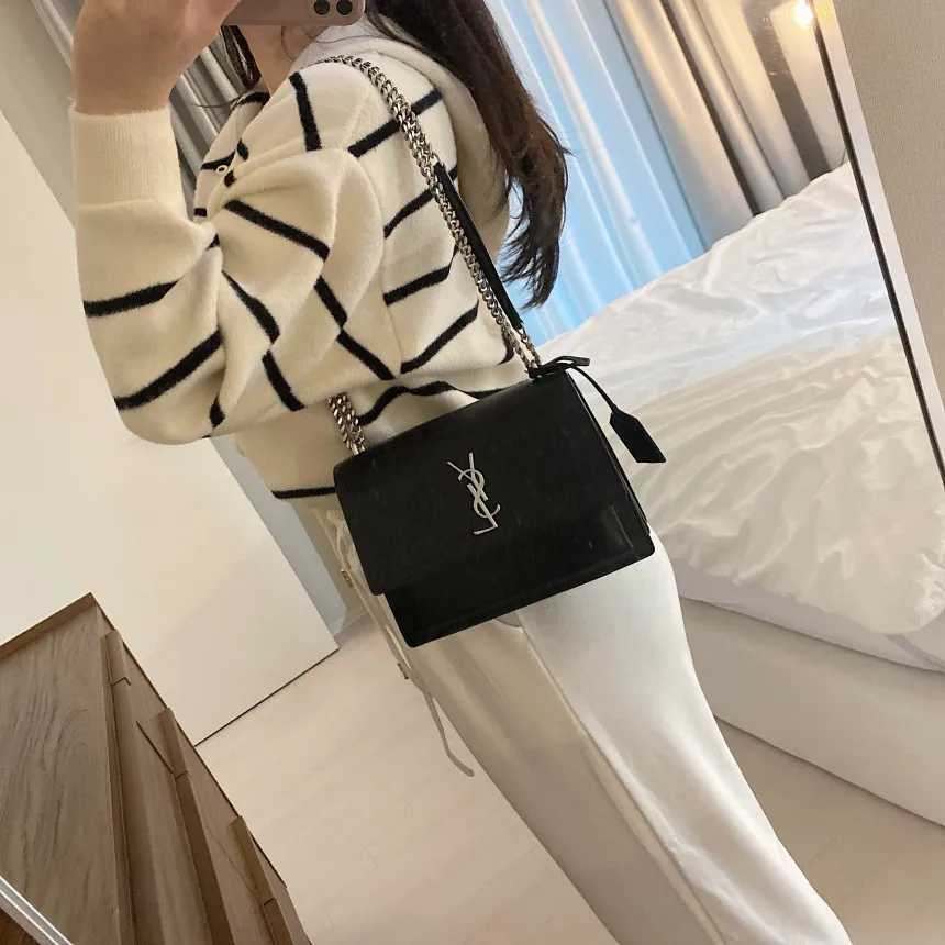 Loose Women's Knitted Cardigan Coat with Big Pockets Striped Splicing Drawstring Hem Single Buttoned Open Front Sweater