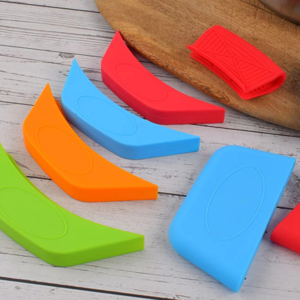 

5 Pcs Heat Resistant Pot H Covers Anti Scald Protective Sleeves Kitchen Cooking Flexible Stove Top Mitts