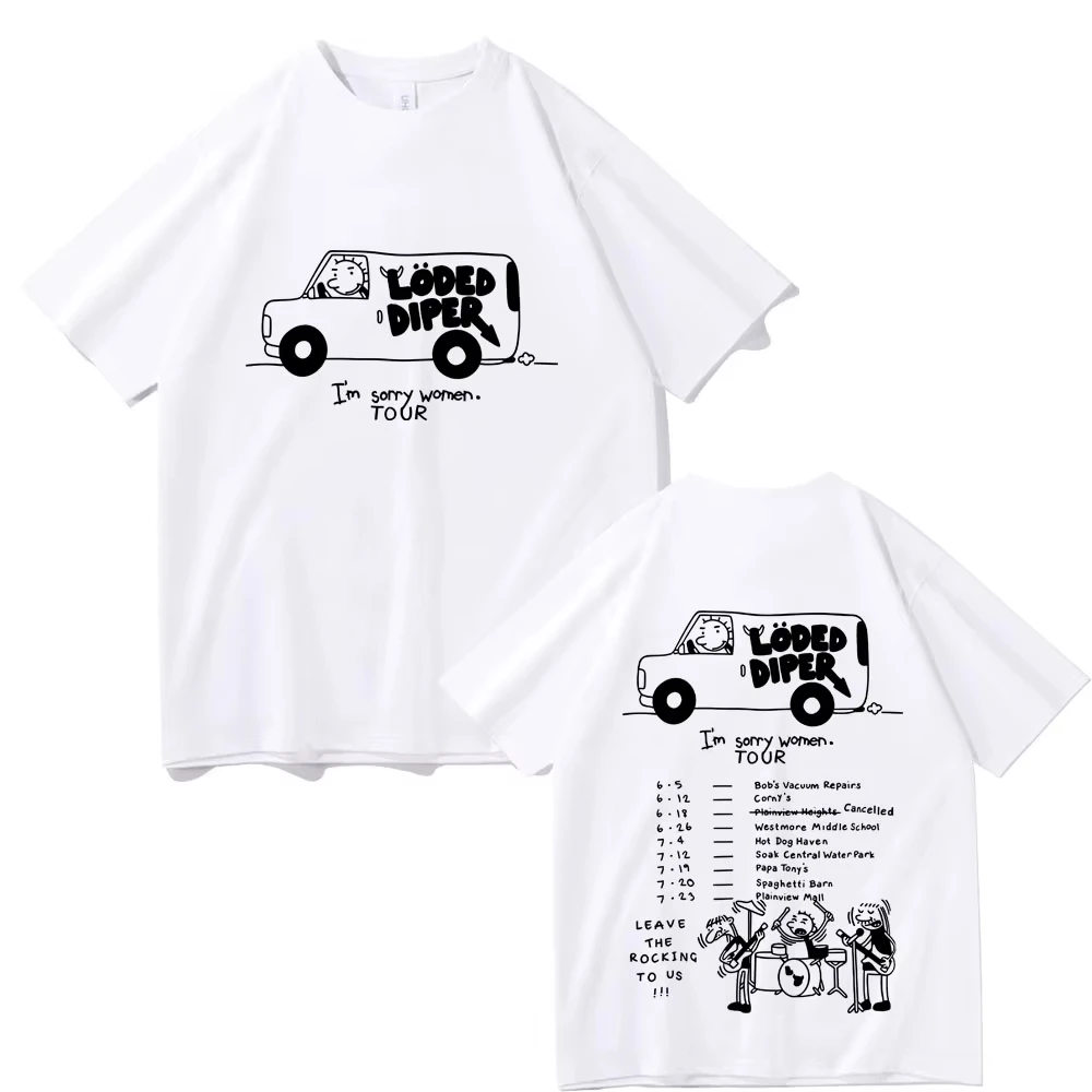 2026 New Limited Loded Diper I'm Sorry Women Tour T-shirt Unisex Casual Cotton T Shirt Men Women Vintage