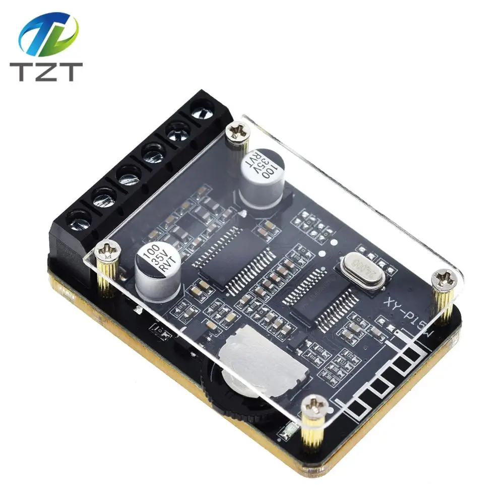 DIYTZT 10W/15W/20W Stereo Bluetooth Power Amplifier Board 12V/24V High Power Digital Amplifier Module XY-P15W