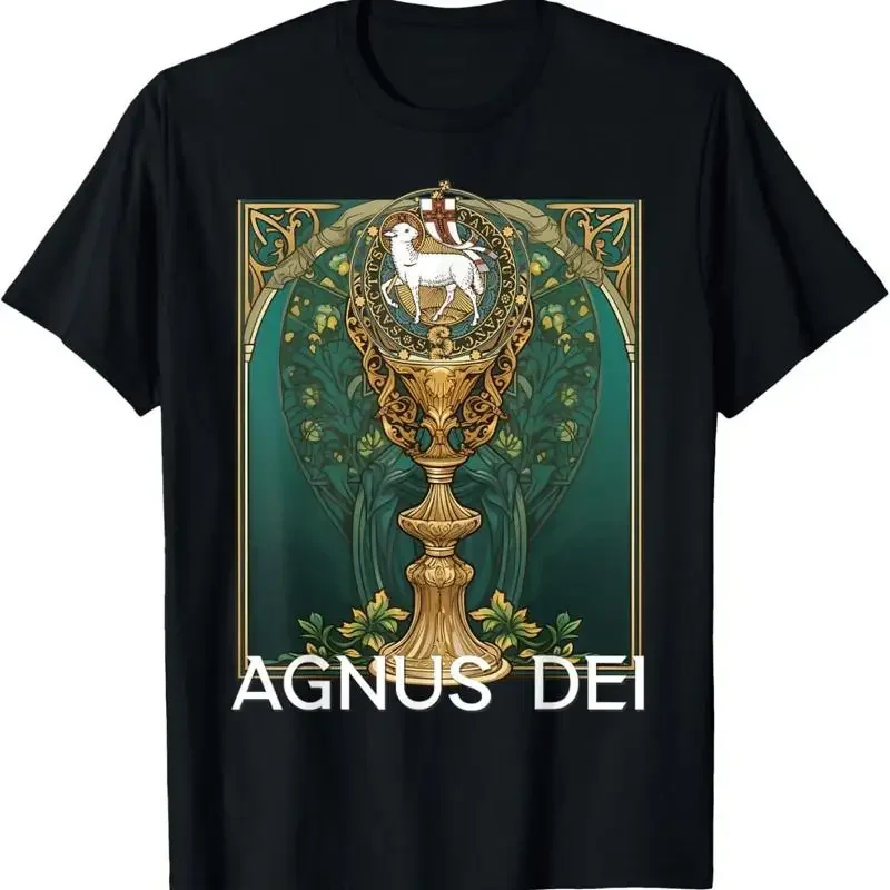 New Limited Agnus Dei Sanctus Traditional Latin Mass Catholic T Shirt