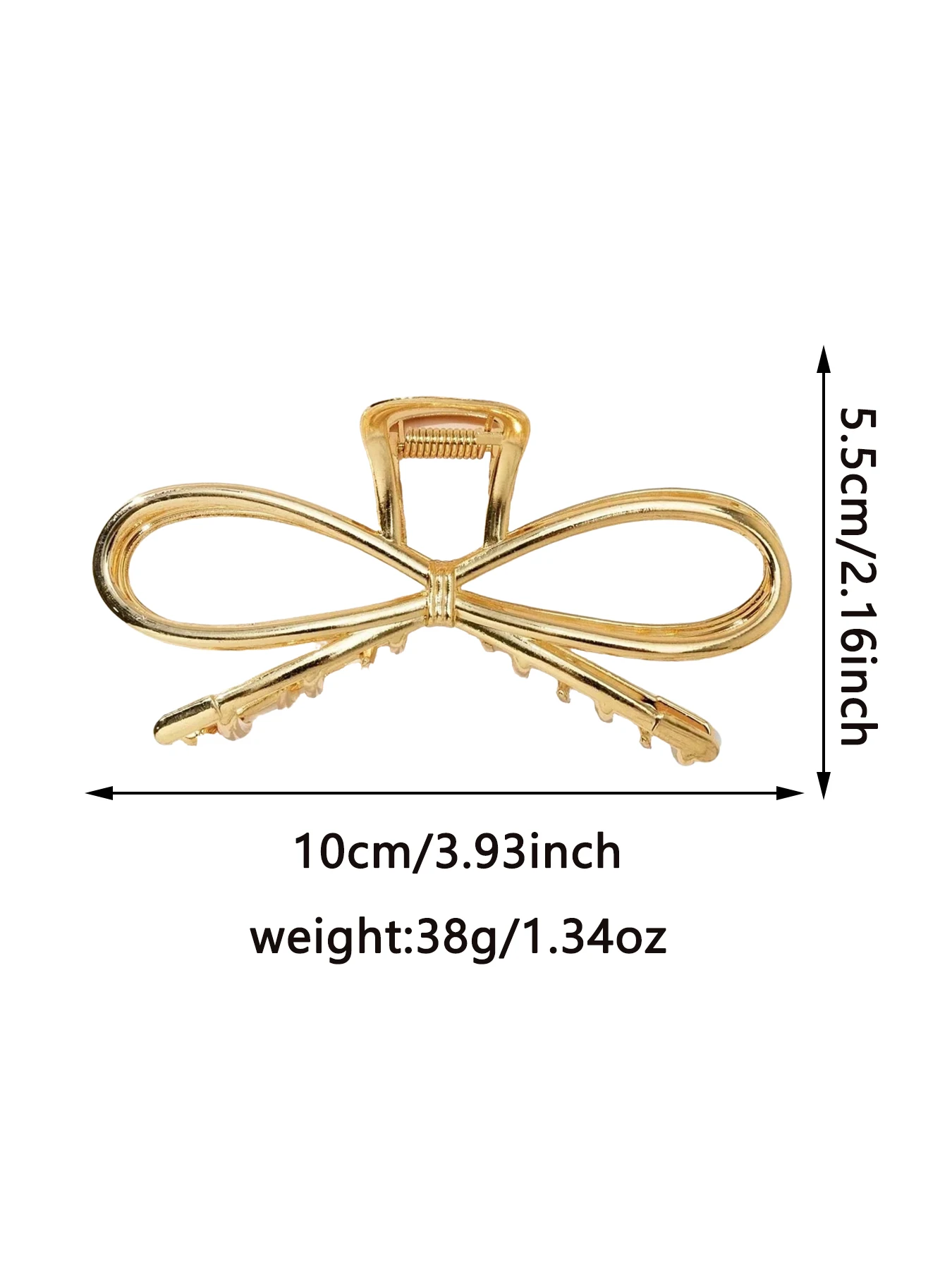 2 pcs Fashion Butterfly Bow Hair Clips, Gold & Silver Shark Clips for Updo, Suitable for Dates, Campus, Parties, Office view 4