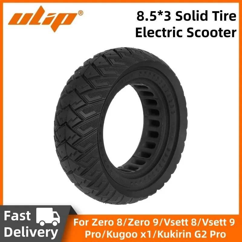 Ulip 8.5*3.0 8.5 Inch Solid Tire Electric Scooter Run-flat Tires 118mm Inner for Zero 8 9 Vsett 8 9Pro Kugoo X1 Kukirin G2 Pro
