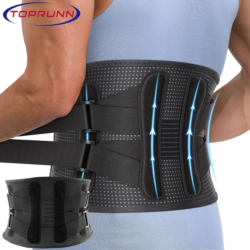 

1Pcs Adjustable Waist Brace with 4 Stays Anti-skid Breathable Lumbar Support Belt Relieve Herniated Disc Sacral Lower Back Pain