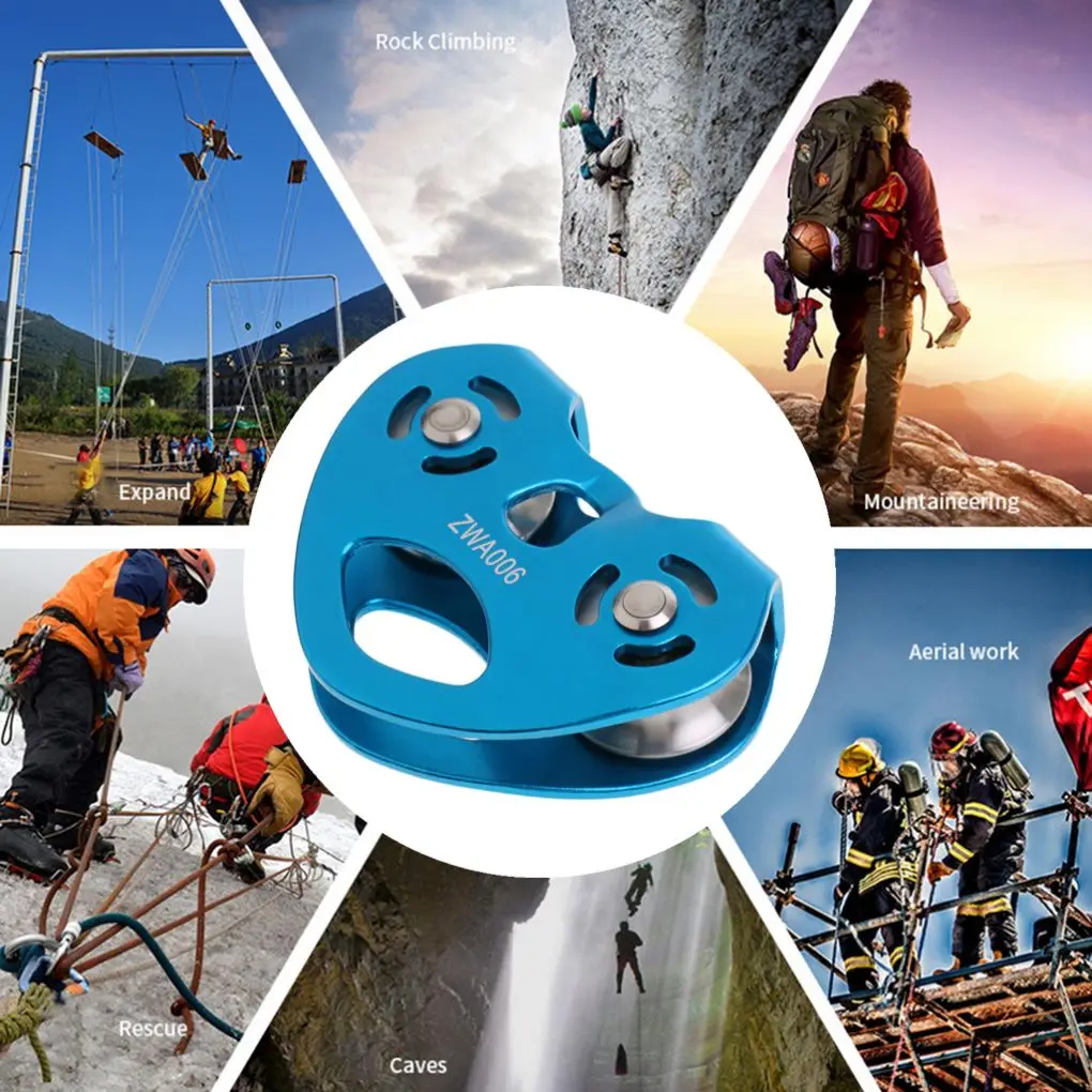 Rock Climbing Zip Line Cable Pulley Double Speed Pulleys Outdoor Accessories