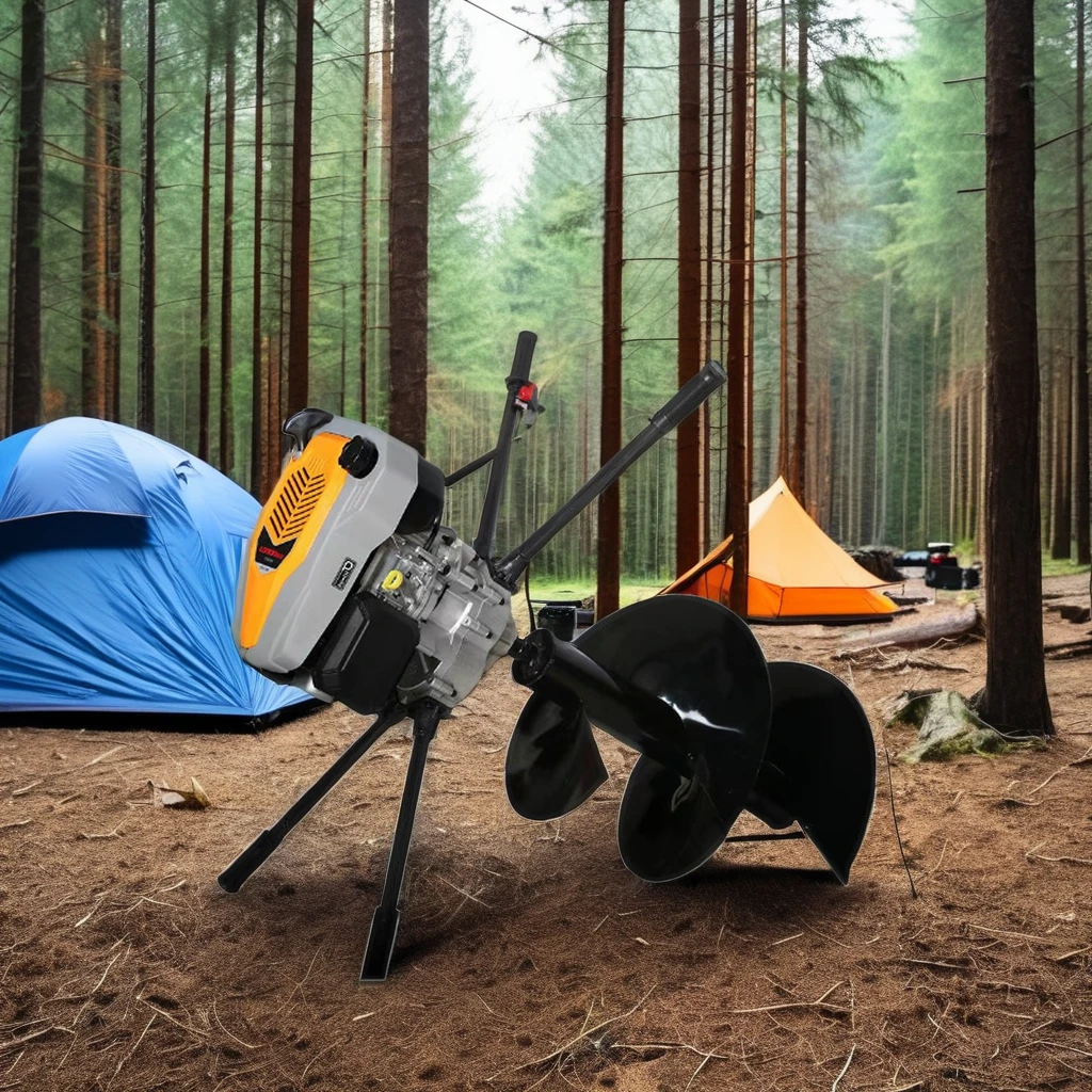 Portable 224cc Industrial 4 Stroke Earth Auger for Digging Earth 2 Stroke Ground Drill  High-torque Earth Auger