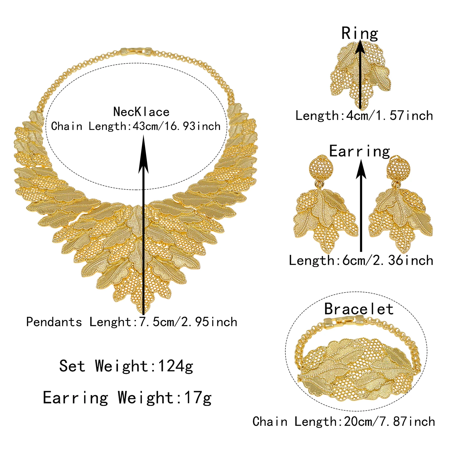Yulaili Luxury Gold Plated Vintage Retro Flower Pattern Women Italian Jewelry Set Necklace Earrings Bracelet for Party I00011