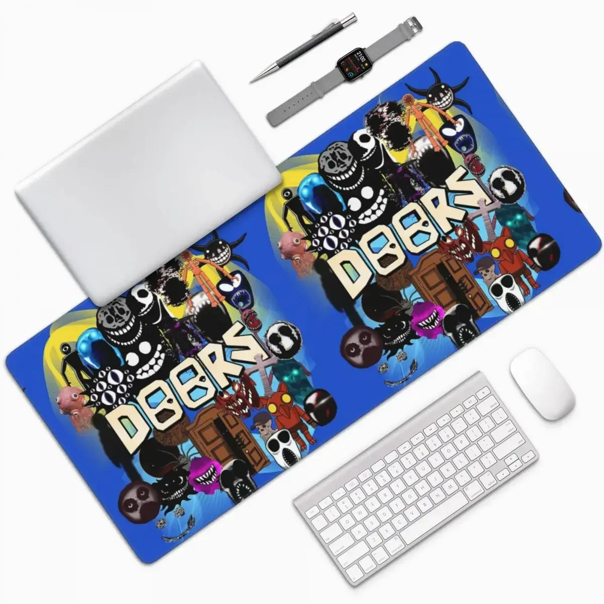 Doors All The Entities New Doors Game Update Large Mouse Pad Computer Keyboard Mouse Mat Gaming PC Laptop Desk Mat Table Mats