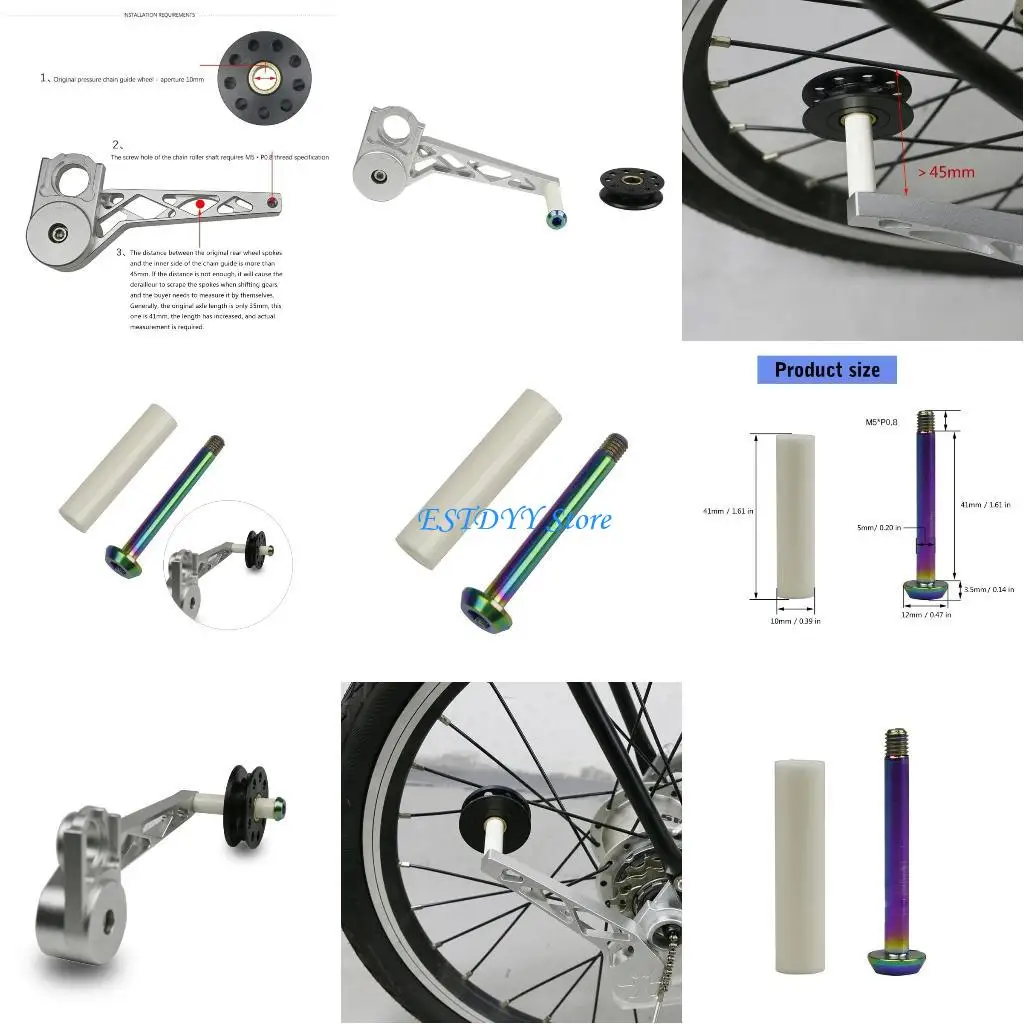 

G6DE велосипедные цепь натяжителя шкивовые болты титановых сплавов винтовые фарфоровая рукава для ремонтных аксессуаров