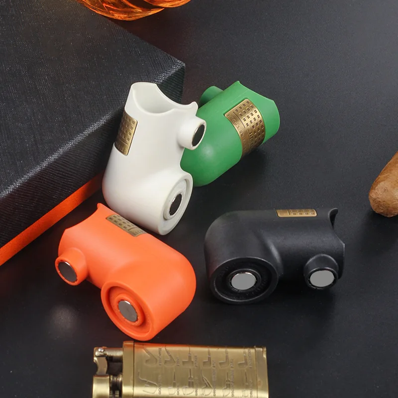 

4PCS Magnetic Dual Use Cigar Holder Set Portable Travel Golf Vehicle-mounted Cool Smoking Gadgets