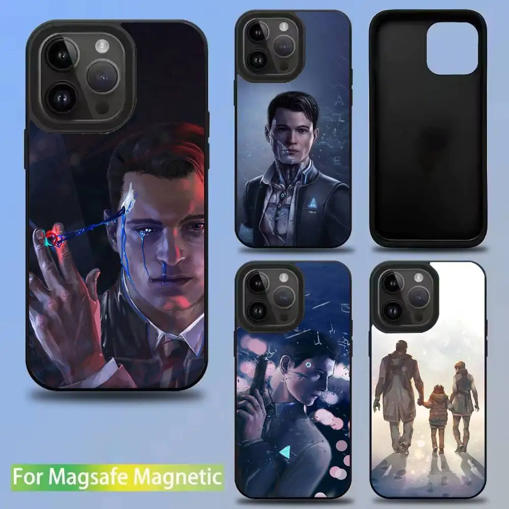 

D-Detroit Become Human Phone Case For iPhone 17,16,15,14,13,12,11,Pro,Max,Plus,Mini,SE4,E Magnetic For Magsafe Wireless