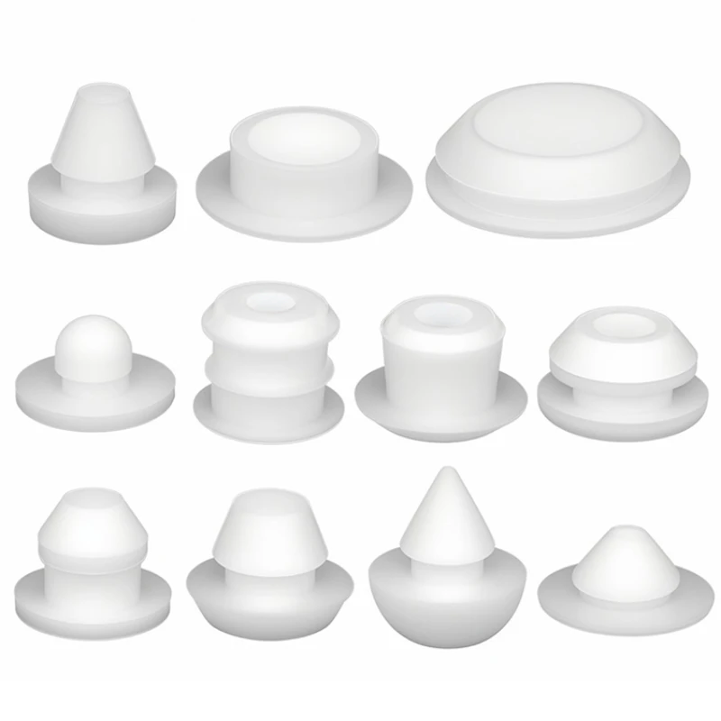 Yiqianyuan 7mm-14mm Silicone Plug Rubber Stopper T-plug Soft Match High Elasticity Cover Seismic Eyelet Muffling Thermostability