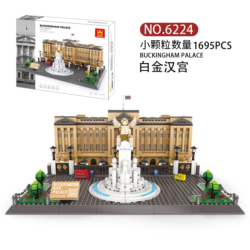 Wange Blocks Architecture Landmark Buckingham Palace Building Bricks Juguetes Kids Educational Toys for Children Gifts 6224