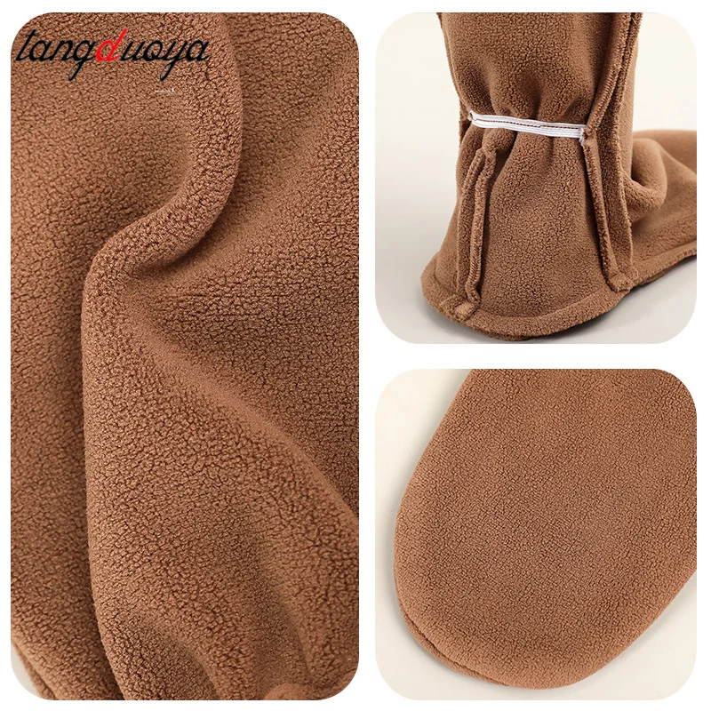 أحذية الرقص الشتوية النسائية أحذية الباليه الاحماء كليب القطن أحذية الكاحل لينة وحيد أحذية الباليه الرقص القطنية #5