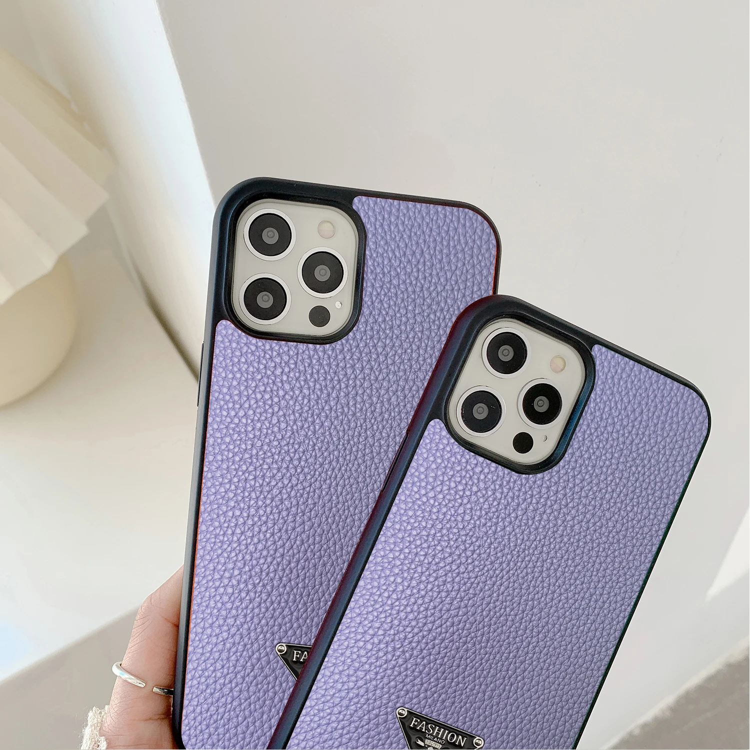 Modische, luxuriöse All-Inclusive-PU-Leder-Paar-Hülle für iPhone 16, 14, Handyhülle, 15, 13, 12, 11, Pro MAX, harte, stoßfeste Rückseite