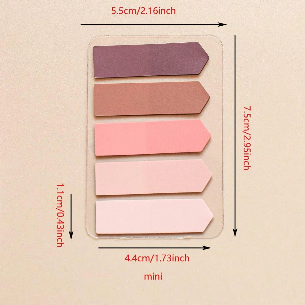 1セットのパステルアロー付箋 - アソートカラー、透明ページマーカー、学生やオフィスでの使用に最適