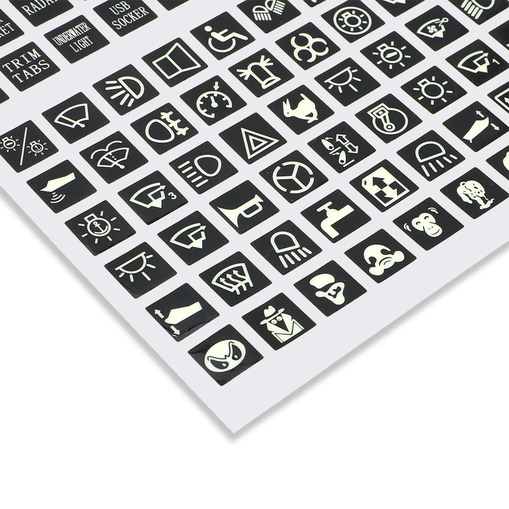 Luminous Car Sticker Instrument Panel Buttons Stickers PVC Truck Decoration Rocker Switch Label Circuit Decal
