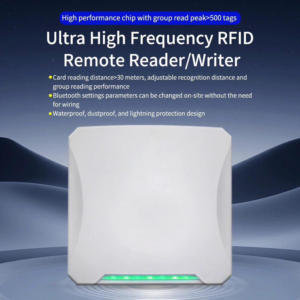 AD-SM206 RFID Reader, 6–20 m Range, Selectable 860–960 MHz, Anti-Collision, Multi-Tag Reading, EPC C1G2, ISO 18000-6C Reader