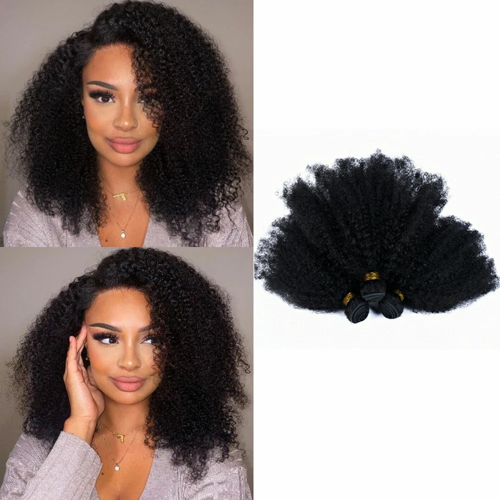 Luxediva Mongolian Afro Kinky Curly Hair Bundles 1/3/4 Bundles Remy Natural Color 4B 4C Human Hair Extensions For Black Women