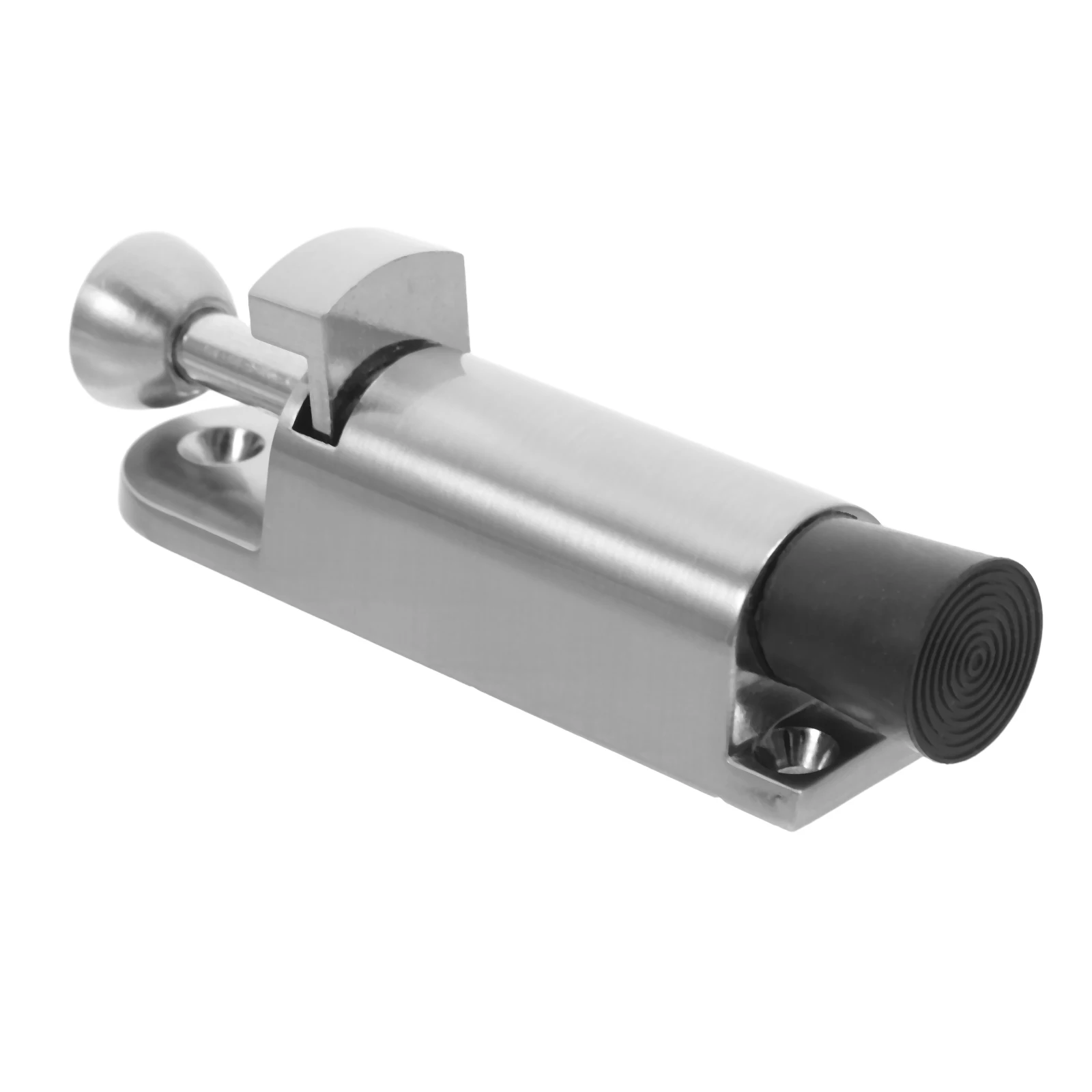 Zinc Alloy Spring-Loaded Floor Doorstop Easy Installation Anti-Collision Security Latch Shed Gate Barn Lock Door Bolt Slide