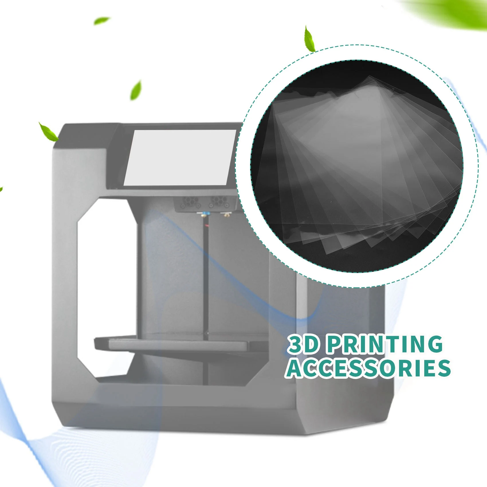 AC57-10 peças de folha fep fóton impressora 3d 0.1mm filme fep 280mm x 200mm para peças de impressora 3d acessórios