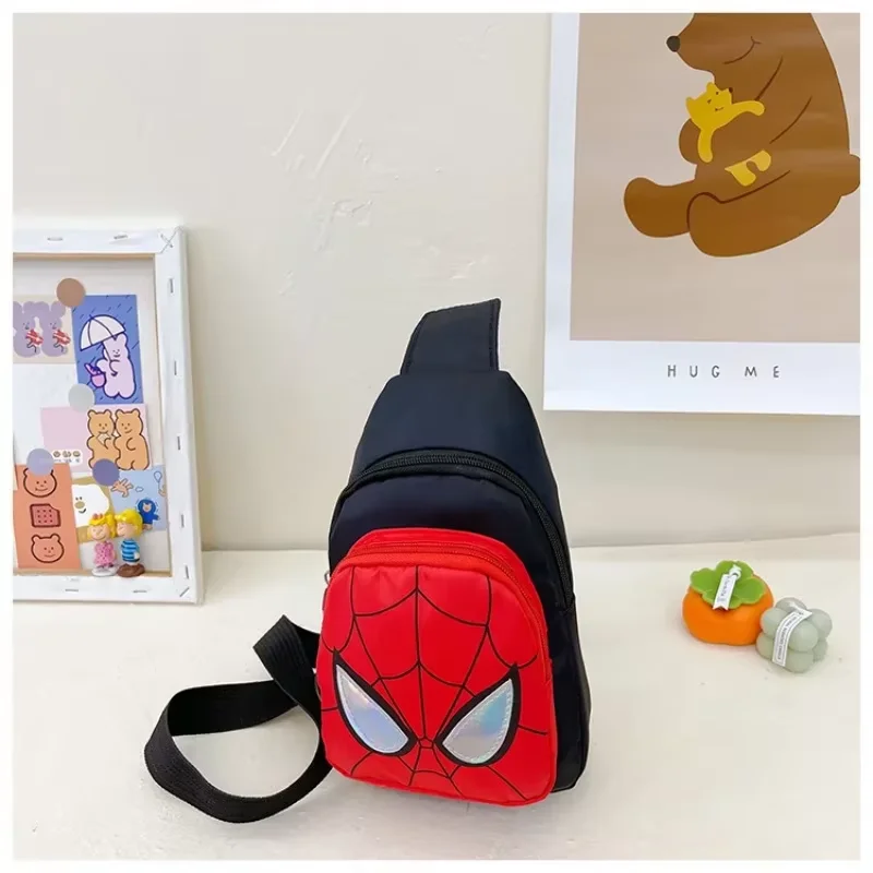 Disney Marvel Children's Chest Bag spider-man Captain America Iron Man Cartoon Shoulder Bag Cute Crossbody Bag Coin purse Gifts