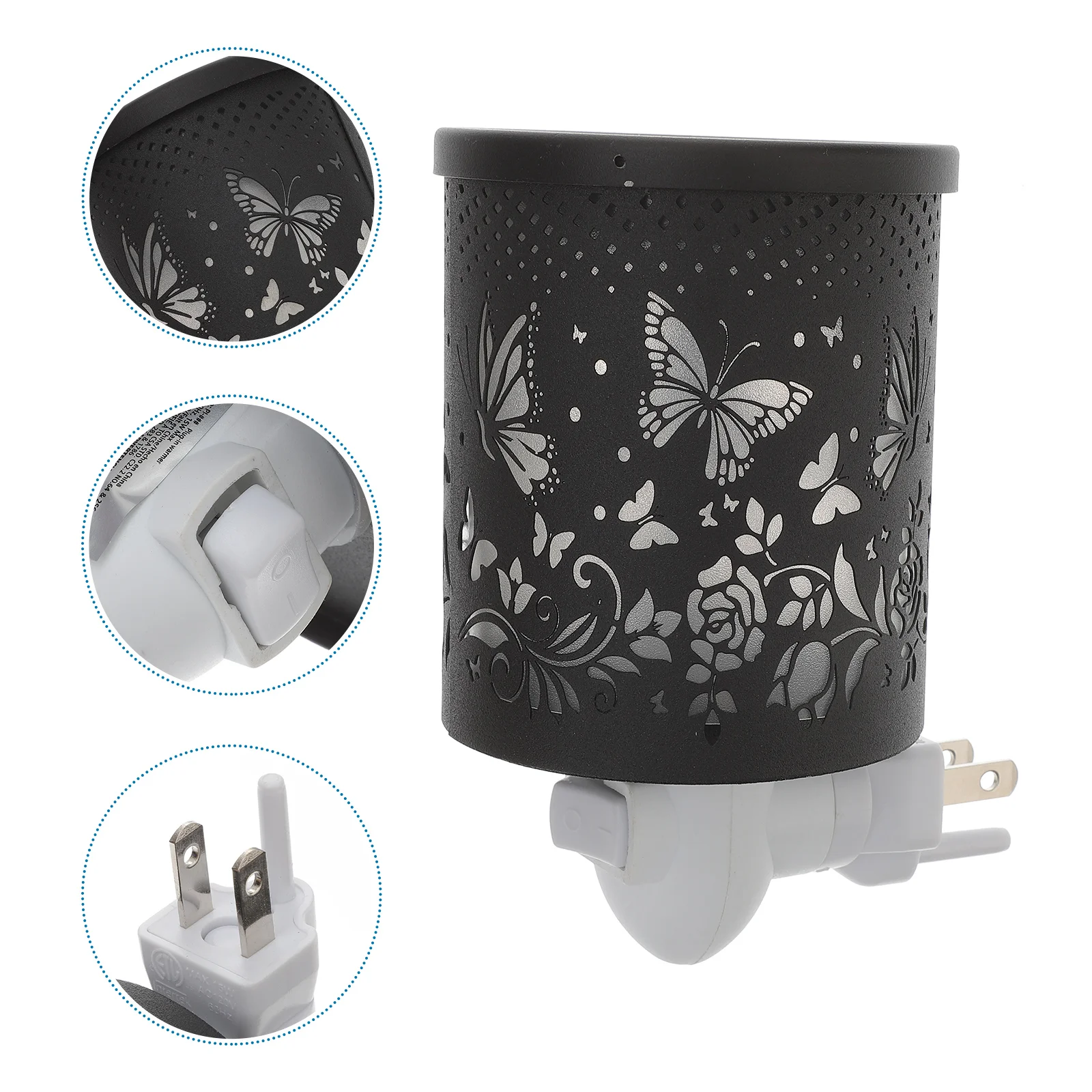 

Bulbs Butterfly Melting Wax Lamp Aroma Diffuser Night Light Heater Bedside Decor Electric Warmer