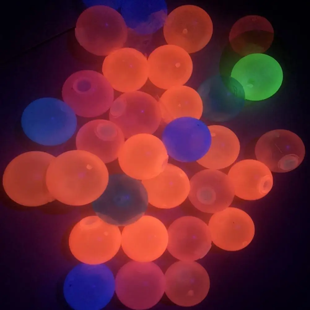 Dream Ball 10pcs Glow Dark Sticky Wall Balls Colorful Ceiling Toys Stress Relief Vent Balls for Kids Adults Glow-in-the-dark