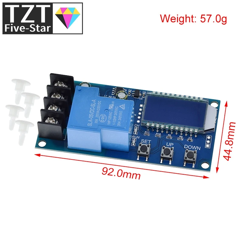 TZT 6-60V 30A Lead-acid Solar Battery Charge Controller Protection Board Charger Time Switch 12V 24V 36V 48V Battery Bapacity