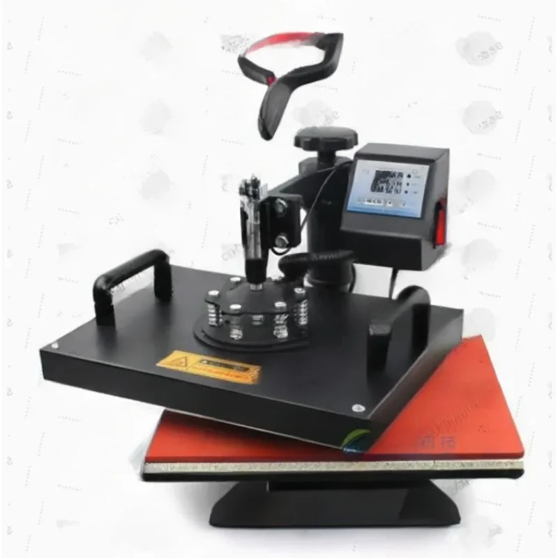 12*12CM 30*38CM 5 In 1 Combo Printer Sublimation Heat Press Machine For T-Shirts Plates Cap Mug Phone Covers