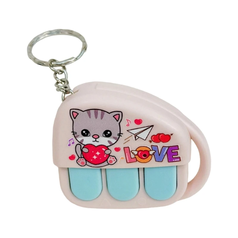 Creative Mini Piano Keychain With Recording Feature Perfect Creative Bag Decoration Keyring For Collectors E0BF