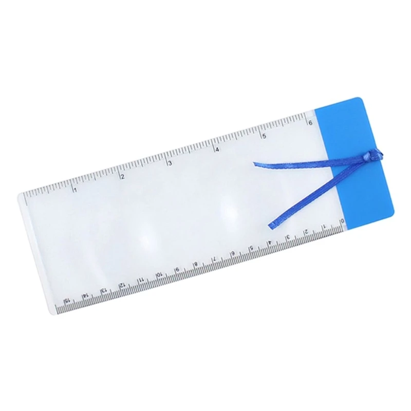 Pocket Ruler Magnifier Glass Multipurpose Clear Magnifier Bar Useful